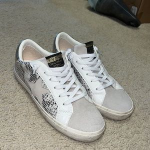 Kate Star Snake Print Sneakers